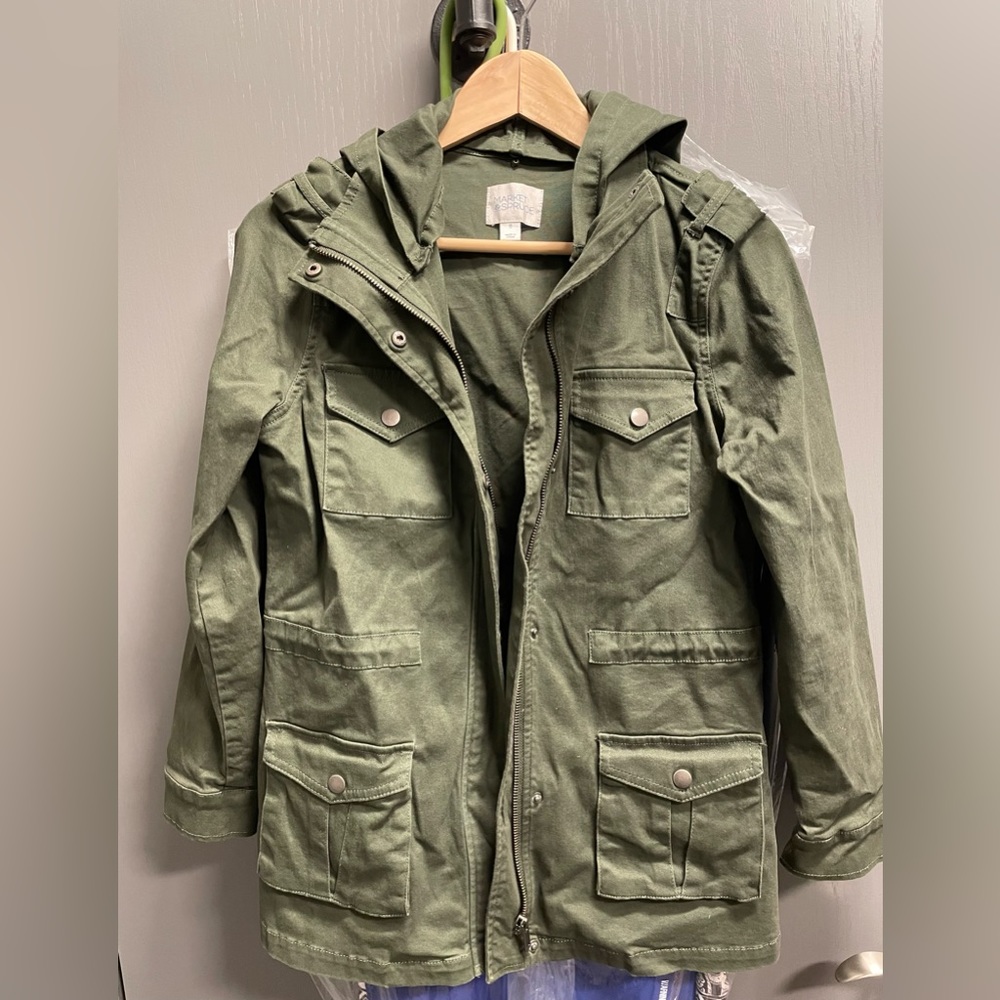 Market and Spruce Green Cargo Jacket - Picture 3 of 8